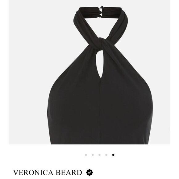 Veronica Beard Tops - Veronica Beard Black Halter Twist Neck Blouse